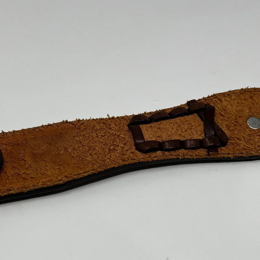 Vintage Justin Tooled Leather Western Belt Walking Liberty Half Dollar Coins 32